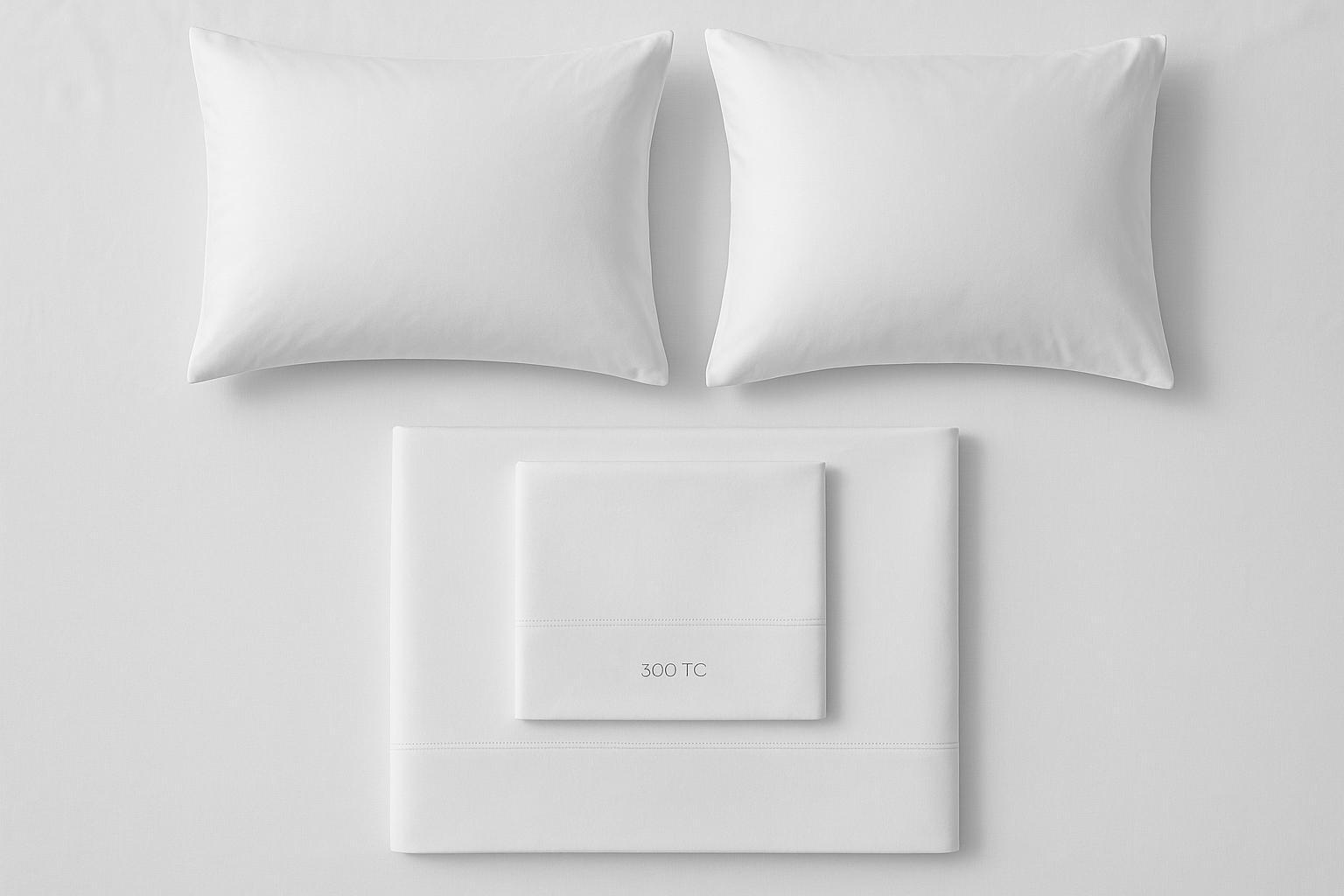 300TC Percale Flat Lay