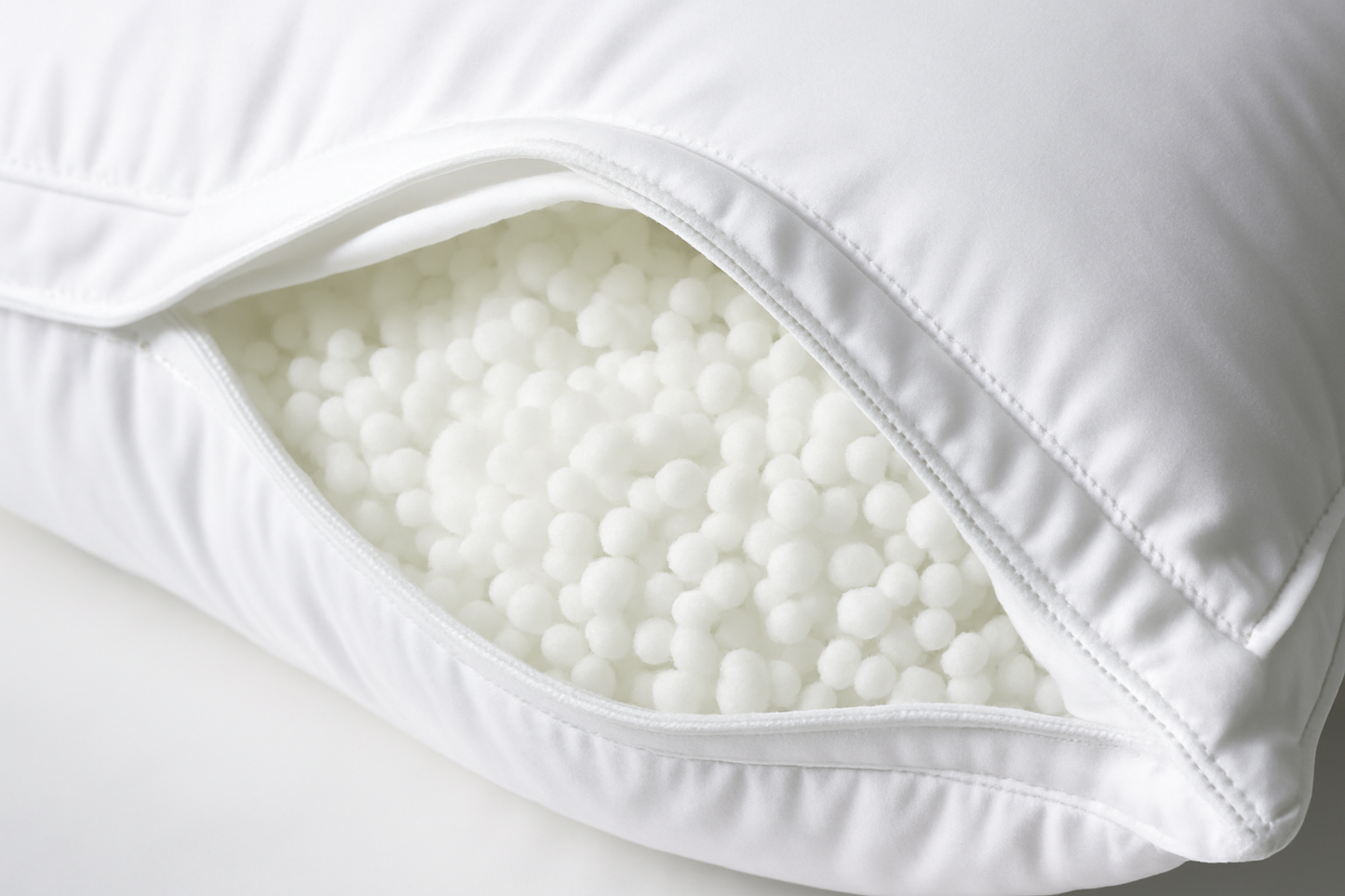 Close-up of Ball Fibre Pillow Filling