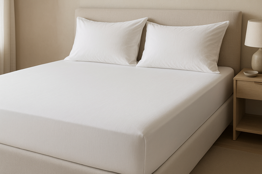 Fitted bedsheet on modern bed