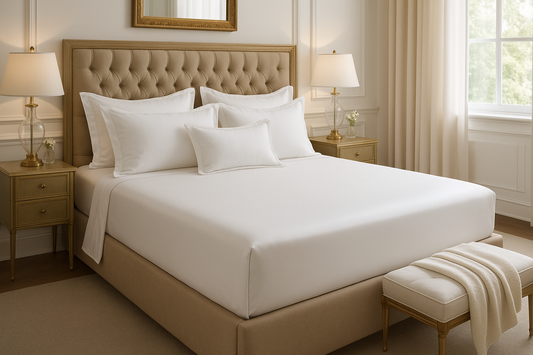 Sophisticated master bedroom styling